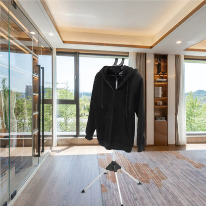 1Set Adjustable Aluminum Plastic Telescopic Foldable Lightweight Garment Rack Steamer Hanger Stand Clothes Hanging Rack Garment