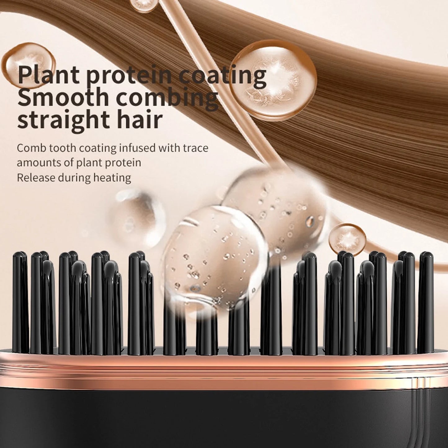 Travel Mini Wireless Hair Straightener Cordless USB Charging Compact Ceramic Low Damage Fast Heat Portable Flat Iron Comb Styler One Handed Touch U.S for Travel Daily Styling