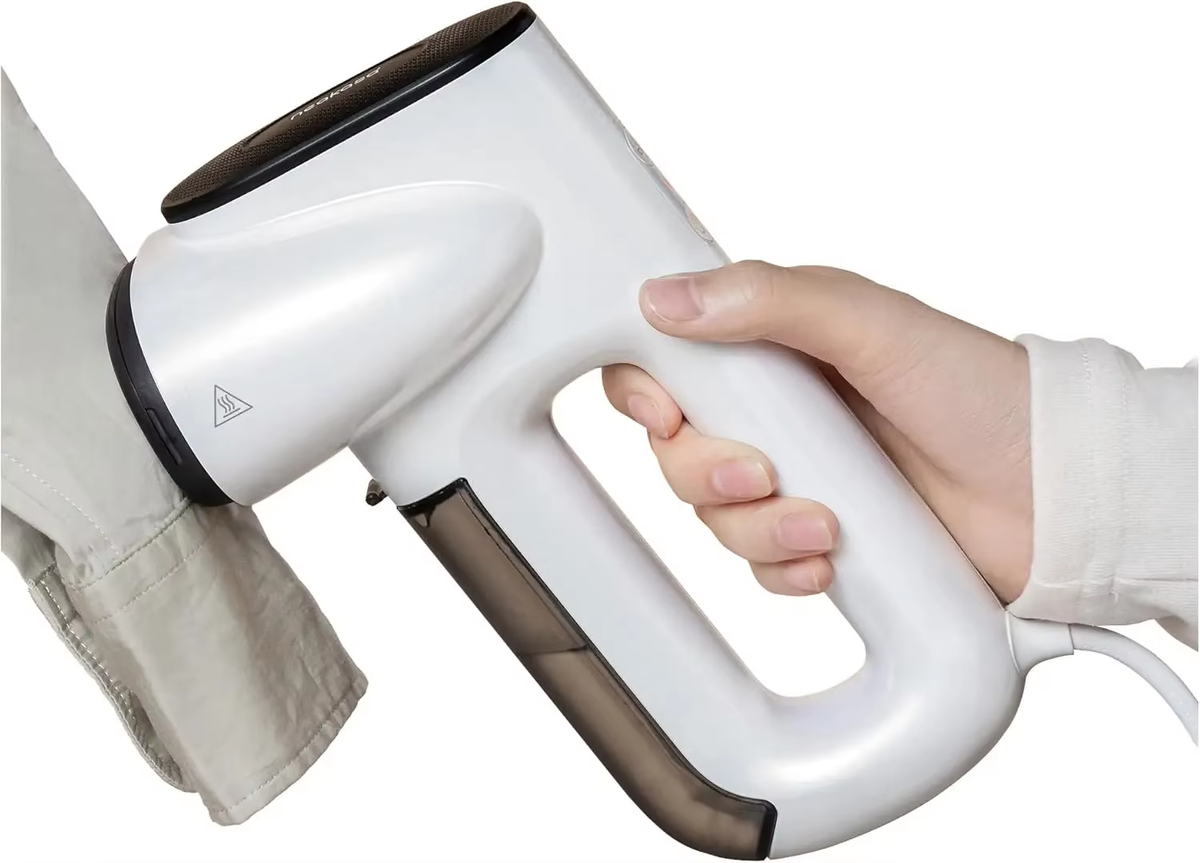 Vacuum Steamer, Handheld Travel Garment Steamer for Clothes, 2300Pa Suction for Clothes Grips, Steamer Iron 2 in 1