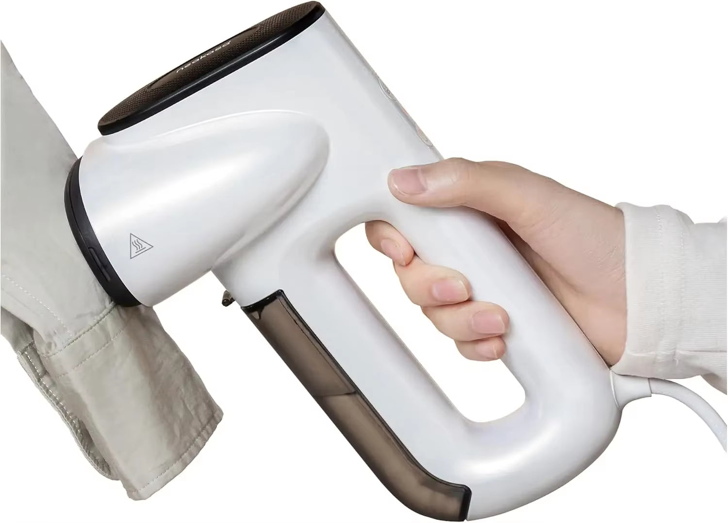 Vacuum Steamer, Handheld Travel Garment Steamer for Clothes, 2300Pa Suction for Clothes Grips, Steamer Iron 2 in 1