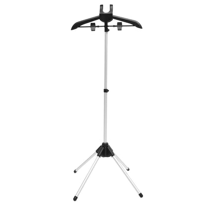 1Set Adjustable Aluminum Plastic Telescopic Foldable Lightweight Garment Rack Steamer Hanger Stand Clothes Hanging Rack Garment
