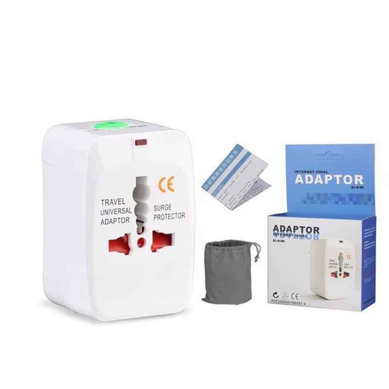 Universal USB Travel Plug Adapter US AU UK EU Multi-Function All in One AC Power Socket Converter Plug Adaptor White 6A 250V